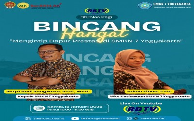 Saksikan Bersama! Bincang Hangat Mengintip Dapur Prestasi di SMKN 7 Yogyakarta di Obrolan Pagi RBTV